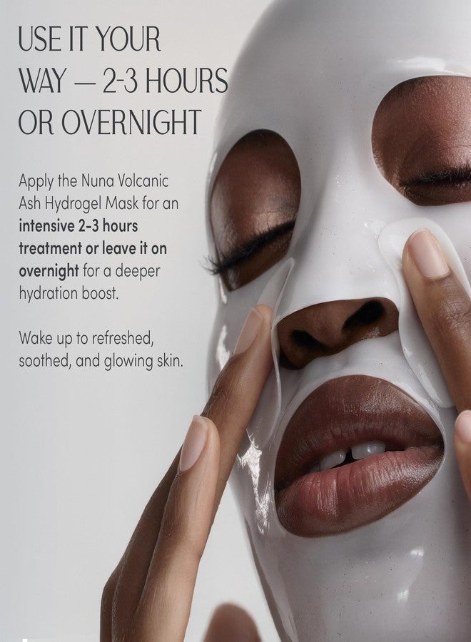 NUNA Volcanic Ash Hydrogel Face Masks – Korean Detox & Deep Hydrating Mask with Hyaluronic Acid, Ceramides, Panthenol – Overnight Moisturizing, Soothing + Purifying Care for Sensitive Skin, 7 Sheets - Image 2